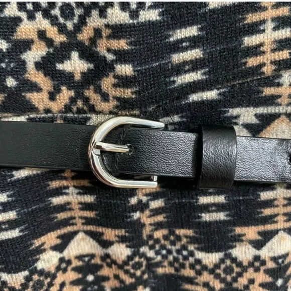 Tacera Tribal Print Long Sleeve Belted Knit Sweater Dress Size S - Picture 6 of 7